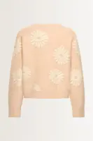 Trui met jacquard-bloemen