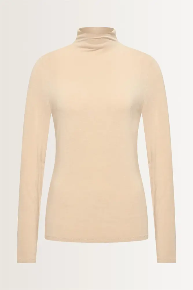 Aangesloten jersey top met col