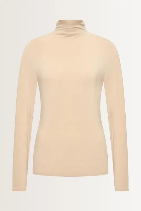 Aangesloten jersey top met col