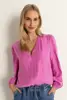 Blouse met crinkle structuur