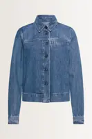 Denim blouse met plooidetail