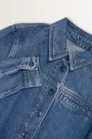 Denim blouse met plooidetail