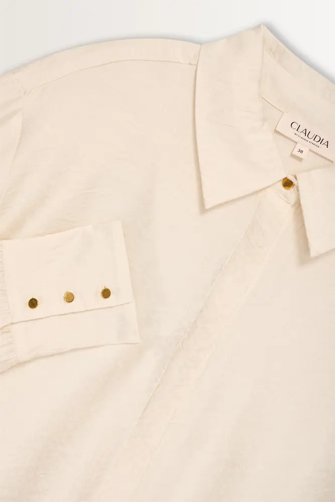 Viscosemix blouse met glans
