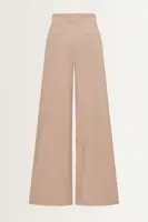 Wide leg pantalon buckle-riem