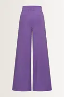 Wide leg pantalon buckle-riem