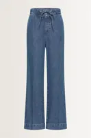 Wide leg jeans met koordsluiting