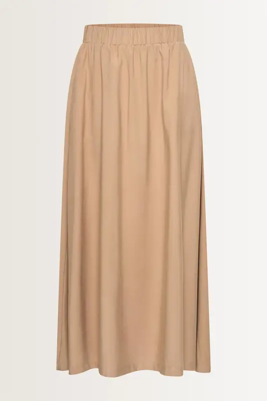 Midi-rok elastische taille