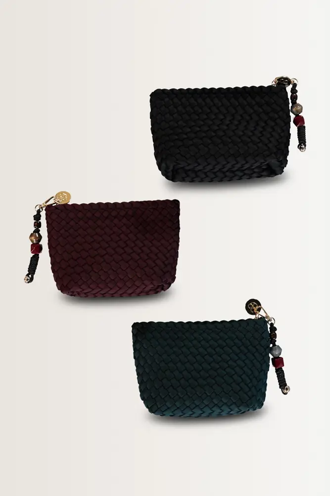 Gevlochten pouch met charm