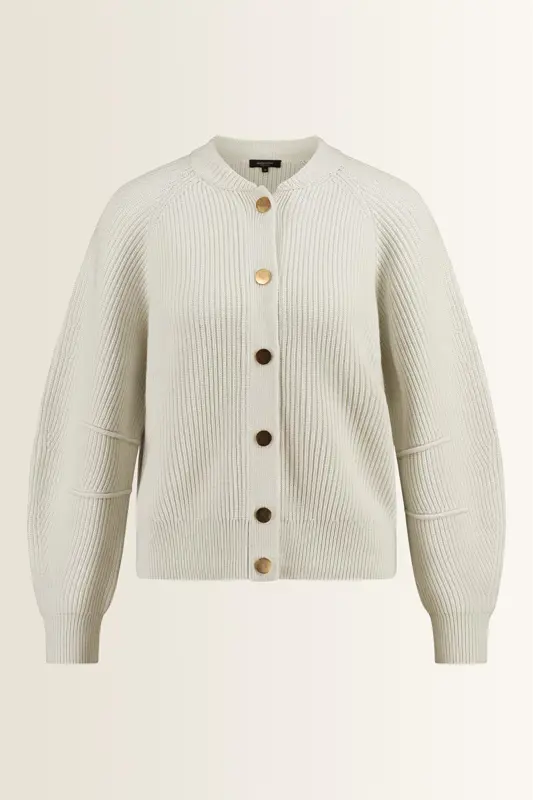 Grofgebreid vest met barrel mouwen