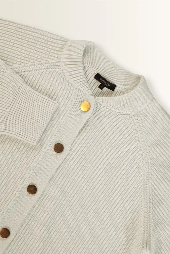 Grofgebreid vest met barrel mouwen
