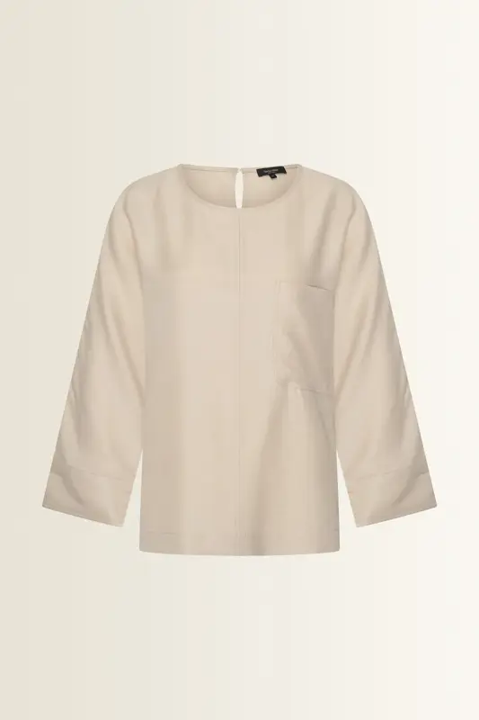Vleermuismouw blouse met borstzak