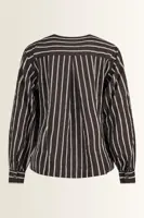 Gestreepte blouse met borstzakken