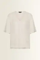 Boxy blouse met V-hals