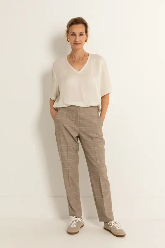 Pantalon in ruitdessin