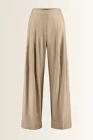 Wide leg pantalon met omgeslagen zoom