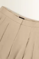 Wide leg pantalon met omgeslagen zoom