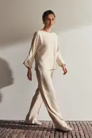 Lyocell pantalon met rechte fit