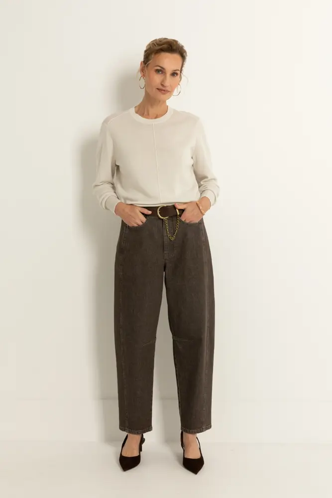 High waist barrel jeans