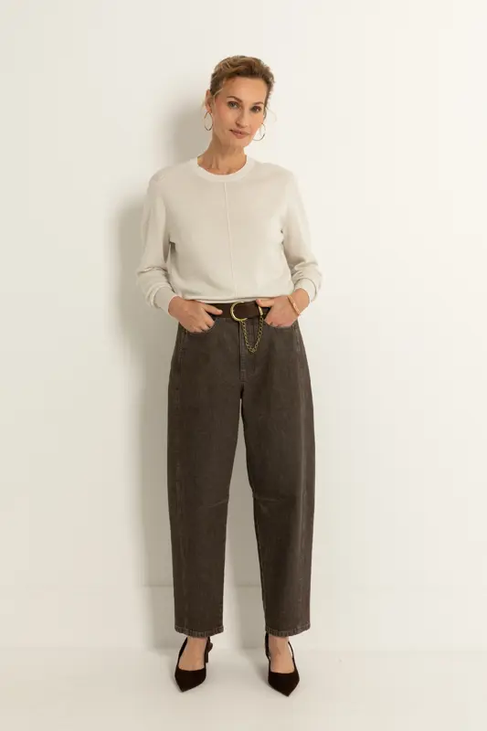 High waist barrel jeans
