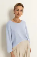 Alpaca blend trui met 3/4-mouwen