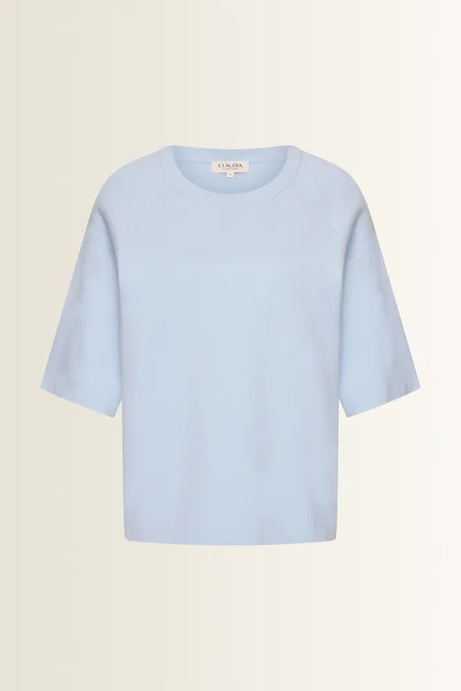 Double knit trui met korte mouwen