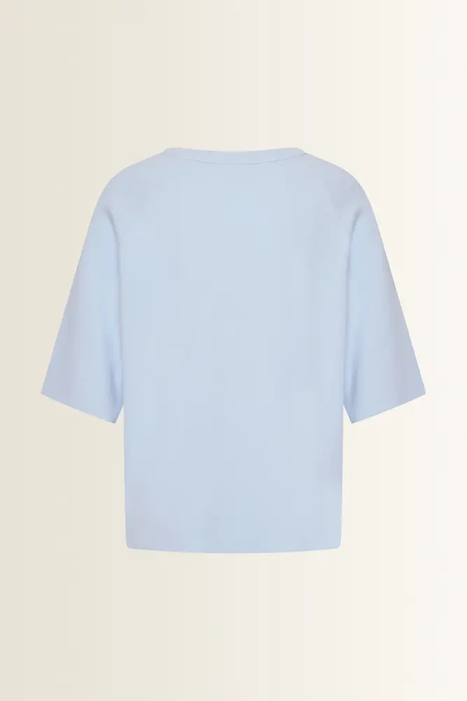 Double knit trui met korte mouwen