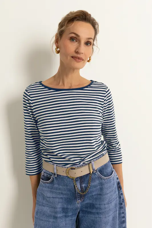 Jersey top met streeppatroon