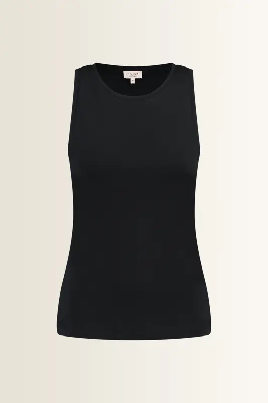 Mouwloze jersey top