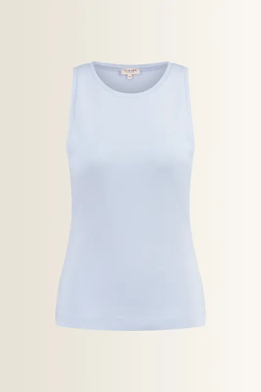 Mouwloze jersey top