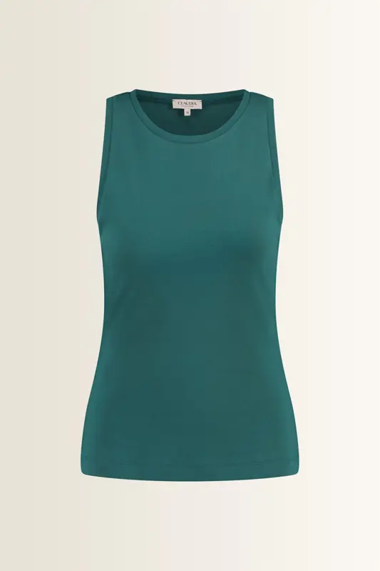 Mouwloze jersey top