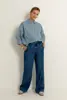 Denim broek wijde pijp