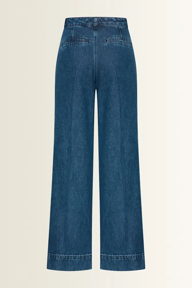 Denim broek wijde pijp