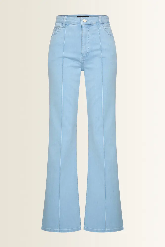 Wide leg jeans met pintuck Flo