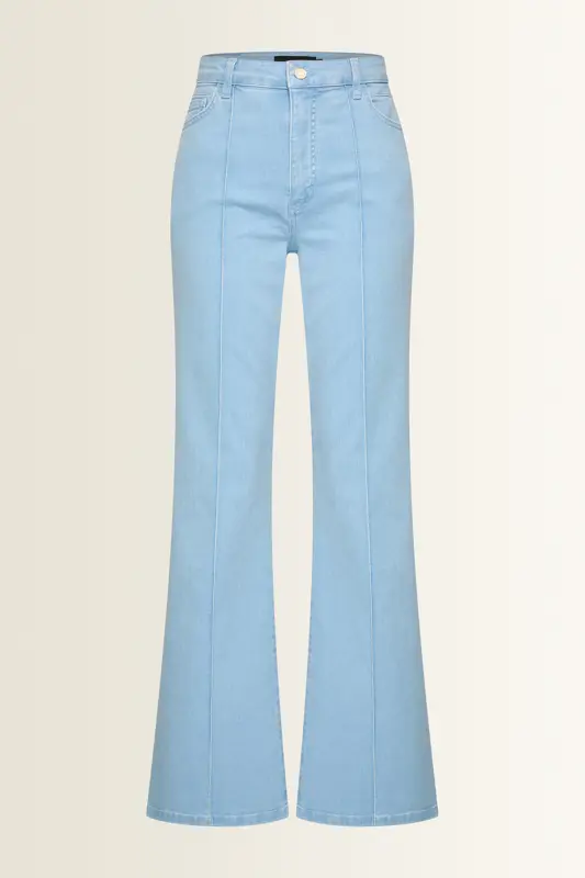 Wide leg jeans met pintuck Flo