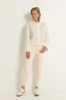 Straight fit jeans met verticale naad