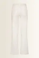 Flared jeans met gevlochten tailleaccent