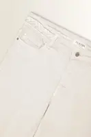 Flared jeans met gevlochten tailleaccent