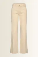 Flared jeans met gevlochten tailleaccent