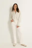 Flared broek met persvouw Fleur