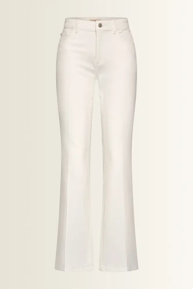 Flared broek met persvouw Fleur