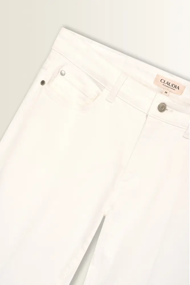 Flared broek met persvouw Fleur
