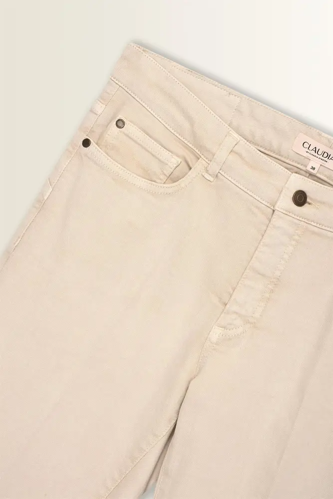 Flared broek met persvouw Fleur