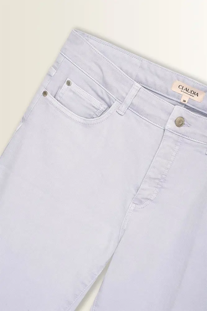 Flared broek met persvouw Fleur