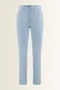 Straight fit jeans met siernaad