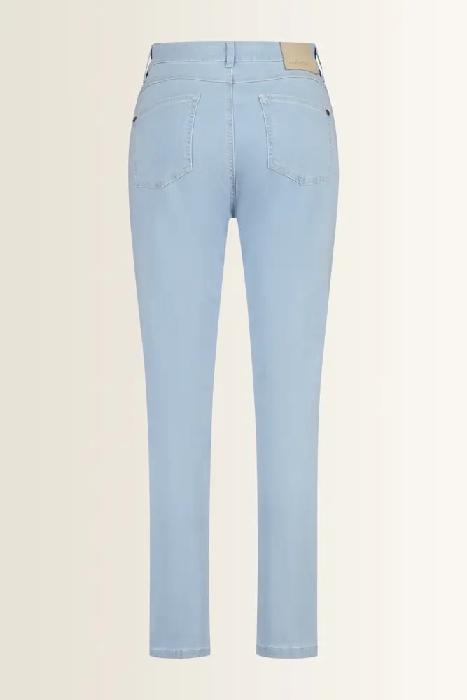Straight fit jeans met siernaad