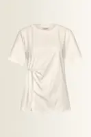 T-shirt met asymmetrisch plooidetail