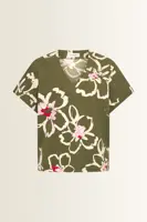 Travel top bloemendessin