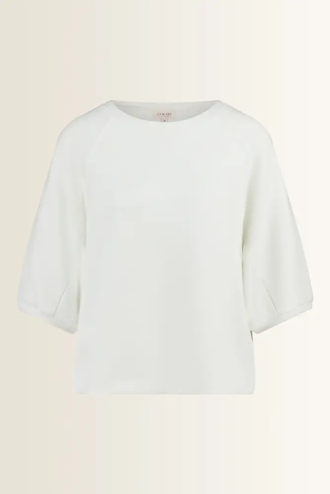 Sweat top met subtiele plooien