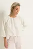 Blouse met bloemreliëf