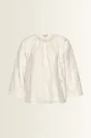 Blouse met bloemreliëf